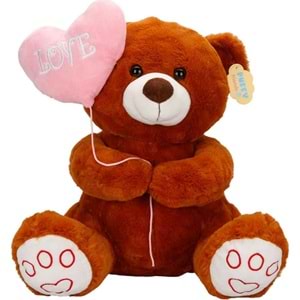 Sun-Jnh-Pff-Sk.Pelus Ayı Kalplı Balonlu 40Cm2R.