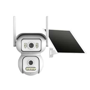 Joysee S2 6Mp AOR 4G 2x2.8mm Solar İki Kamera 4IR+4Led PTZ