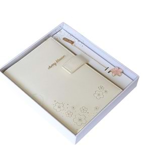 VJ Kutulu Defter 13x18 Cm Ivory 96 YP Kitap Ayraçlı 124-1060