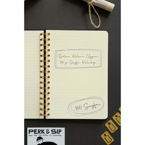 Victoria's Journals Canvas Sert Kapak Spiralli Defter A5 100GR 160 Sayfa Siyah