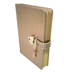 Hush Hush Kilitli Metalik Defter Kutulu 80 Gr 160 Yp Çiz.Altın