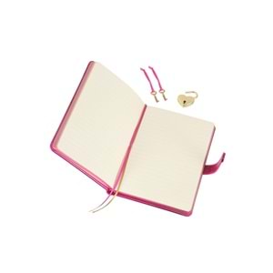 Hush Hush Kilitli Metalik Defter Kutulu 80 Gr 160 Yp Çiz.Pembe