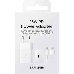 SAMSUNG EP-T1510X Type-C 15W Beyaz Hızlı Şarj Aleti