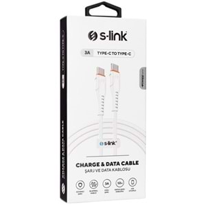 S-link SW-C130 1m 60W TypeC to TypeC Hızlı Data + Sarj Kablosu