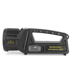 Polıce PS-388 Spot Fener Powerbank Özellikli Solarlı (Güneş Enerji) Şarjlı 180 Derece Oynar Başlık