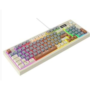Everest KB-79 SILENT PRO Gri Mavi-Gri-Kahve SESSİZ RGB Q Membrane Oyuncu Klavyesi