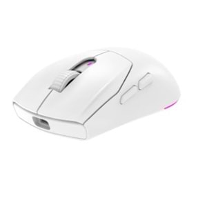 Rampage PROTE M5 PRO Kablosuz Beyaz RGB Ledli Şarjlı 26000 DPI 3395 Sensor Gaming Oyuncu Mouse