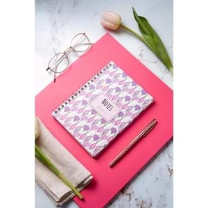 My Mia Art Sert Kapaklı Defter Yaz Seri Tulip-midi 14x20