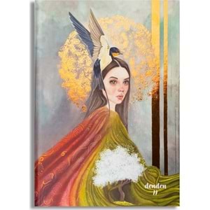 Denden Sert Kapaklı Defter Ayla Acet Yaldız Seri Kalp Atışı 17x24