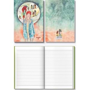 Denden Sert Kapaklı Defter Ayla Acet Yaldız Seri Düş Çizgisi 17x24