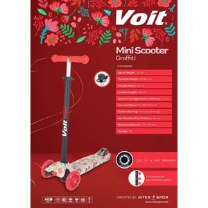 Voit Scooter 218 Işıklı 3 Teker Graffiti 77