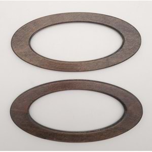Çanta Aksesuar Oval Model 9x19.5 cm Haki Renk Ahşap Çanta Sapı