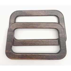 Çanta Aksesuar Eğik Dörtgen Model 7.5x12.5 cm Haki Renk Ahşap Çanta Sapı