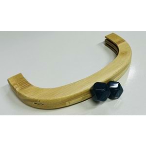 Çanta Aksesuar 25 Cm Açık Renk Oval Ahşap Burs Petrol Renk Toplu