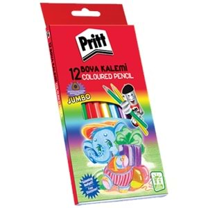 Pritt Kuru Boya Karton Kutu Jumbo Üçgen 12 Renk 1219733