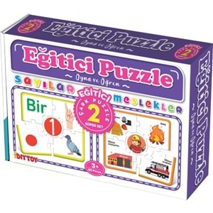Dıytoy Çark Eğitici Puzzle Sayılar-Mesleklercp1932
