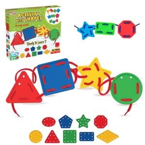 Fen Toys Geometrik Şekiller İpli Aktivite 156 Parça 3674