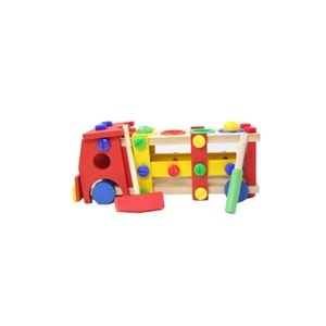 Wooden Toy Ahşap Kamyon Sök-Tak PR-146