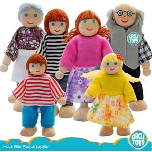 Circle Ahşap Aile Seti 6 lı