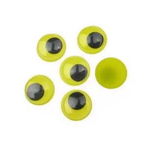Renkli Oynar Göz Kirpikli 15Mm -1000- Sarı