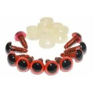 Vidalı Göz 8mm Kırmızı (1 Adet)