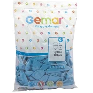 Metalik Balon Gm110 28Cm 100 Lü Açık Mav 035