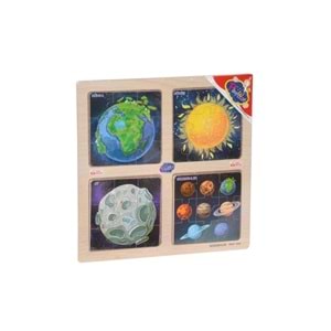 Play Wood Ahşap Eğitici Puzzle Gezegen/Denizaltı/Spor/Hav