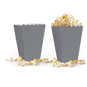 Kika Popcorn Kutusu 8 Li Düz Gümüş