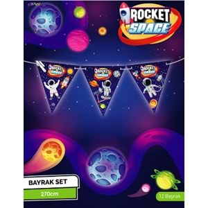 Kika Rocket Space Üçgen Flama