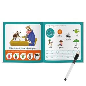Yükselen Zeka İlk Alfabe Kitabım Seti (Yaz-Sil) - Sesli Kitap
