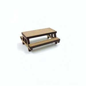 Jordania Ahşap Piknik Bank 1/100 (Maket Ürünüdür)