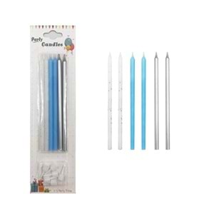 Mum İnce 3 Renk 14cm 6 Lı
