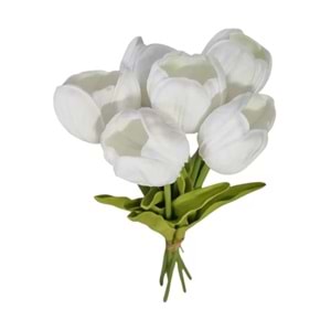 Ivory Dekoratif Yapay Islak Lale