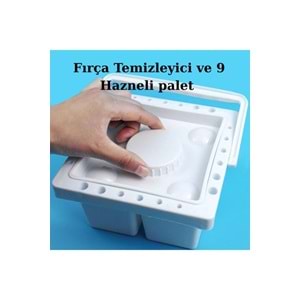 Giorgione Plastik Fırça Temizleme Kabı Büyük
