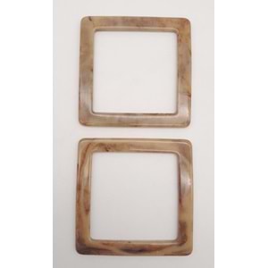 Çanta Aksesuar Kare Akrilik Vizon Renk Mermer Desen Çanta Sapı