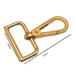 Çanta Aksesuar 3.5 cm Light Gold Renk Kanca 1 Adet