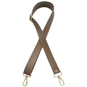 Çanta Aksesuar Suni Deri Ayarlı Çanta Sapı 120x2.4 cm Vizon Renk Light Gold Metalli