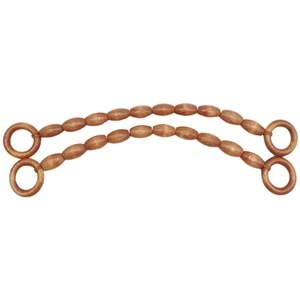 Çanta Aksesuar 20 mm Oval Ahşap Boncuklu 40 cm Taba Renk Çanta Sapı