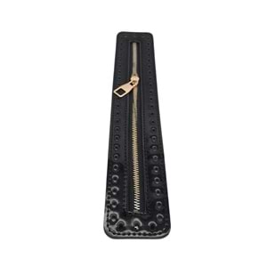Çanta Aksesuar Rugan Derili Fermuar Yeni Model Siyah Renk 30 Cm Light Gold Metalli