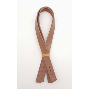 Çanta Aksesuar Gerçek Deri 35x1.2 cm Sütlü Kahve Renk Çift Çanta Sapı