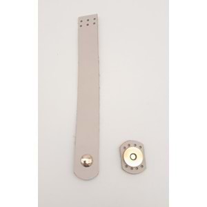 Çanta Aksesuar 18x2,3 cm Bej Gerçek Deri Düz Çanta Kapağı Light Gold Metalli
