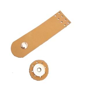 Çanta Aksesuar 11x3 cm Açık Taba Gerçek Deri Düz Çanta Kapağı Light Gold Metalli