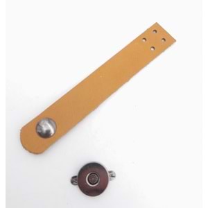 Çanta Aksesuar 11x2 cm Açık Taba Gerçek Deri Düz Çanta Kapağı Füme Metalli