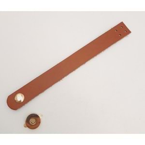 Çanta Aksesuar 18x2 cm Taba Gerçek Deri Düz Çanta Kapağı Light Gold Metalli