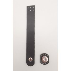 Çanta Aksesuar 18x2.3 cm Koyu Kahverengi Gerçek Deri Düz Çanta Kapağı Gümüş Metalli
