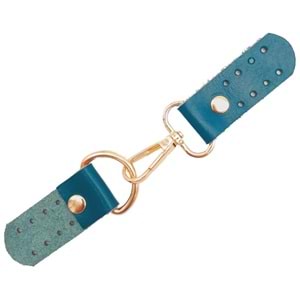 Çanta Aksesuar Gerçek Deri Kancalı Böce (Kilit) Turkuaz Renk Light Gold Metalli