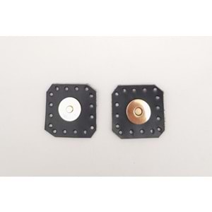 Çanta Aksesuar Lacivert Gerçek Derili Kare Mıknatıslı Çıtçıt Light Gold Metalli
