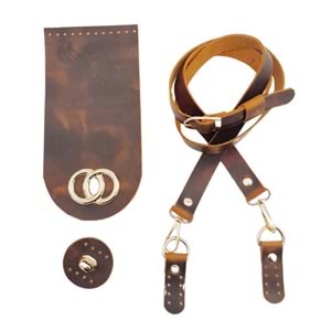 Çanta Aksesuar Crazy Oil Hardal Sarı Gerçek Deri Dual Model Çanta Seti Light Gold Metalli