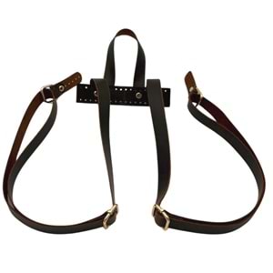 Çanta Aksesuar Gerçek Deri Sırt Çanta Sapı Crazy Oil Kahve Light Gold Metalli