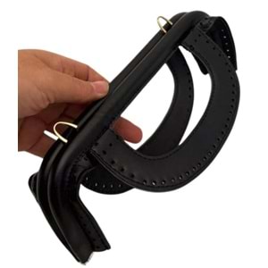 Çanta Aksesuar 25 cm Suni Derili Siyah Renk Gizli Çanta Bursu Yeni Model